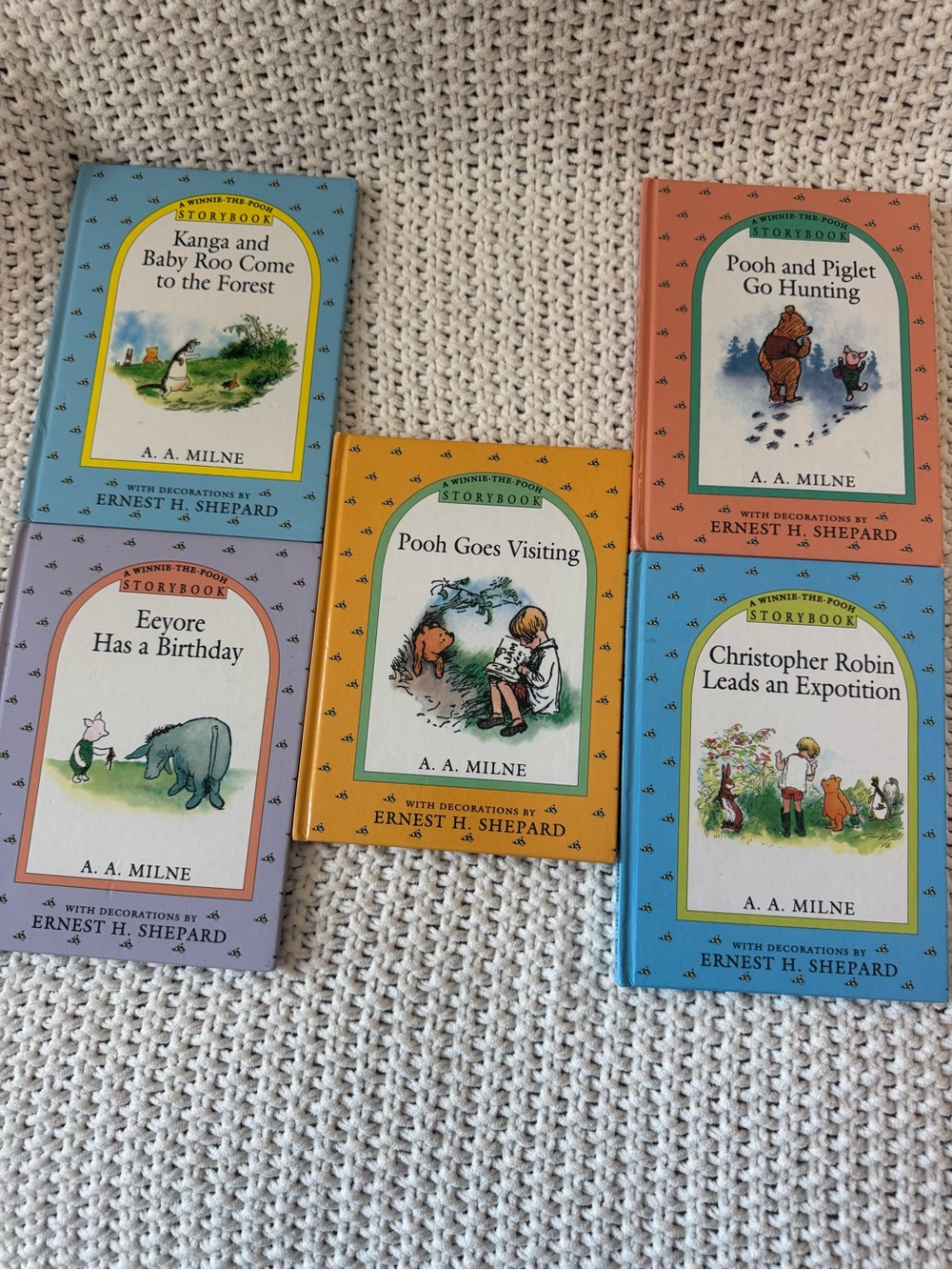 Lot of 5 Winnie the Pooh Hardcover Storybooks A.A. Milne